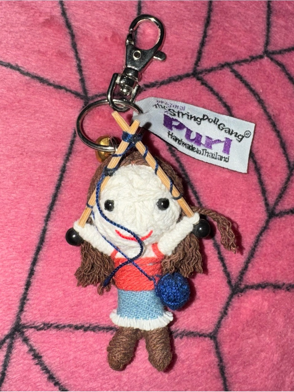 The String Doll Gang Purl Handmade Keychain